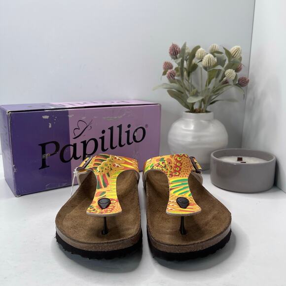 Papillio by Birkenstock Gizeh Sandal African Wax Gold 1005085 Unisex L12/M10 NWB - Picture 3 of 10